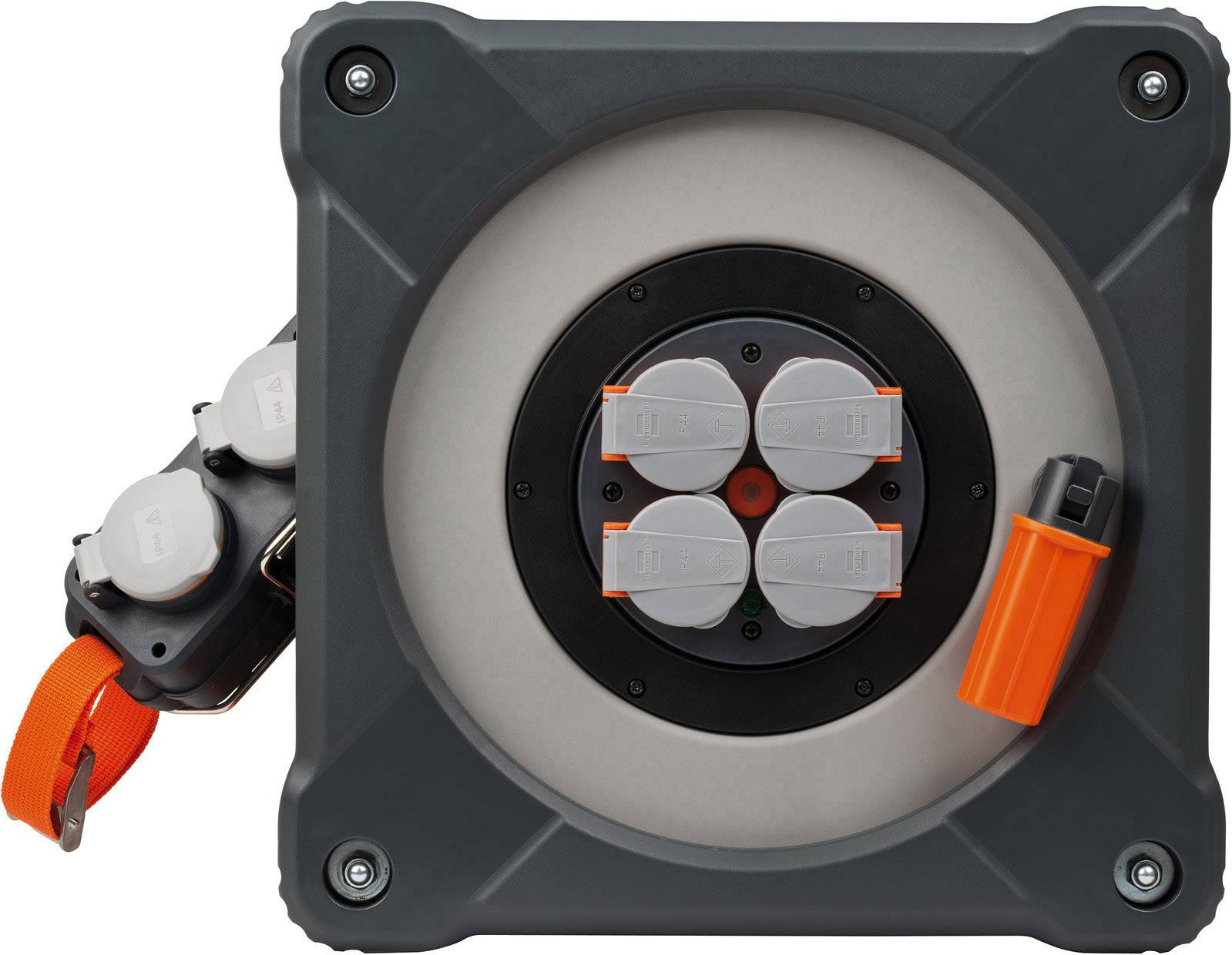 Brennenstuhl professionalLINE 9211380100 Kabeltrommel 38.00m Schwarz Schutzkontakt-Stecker