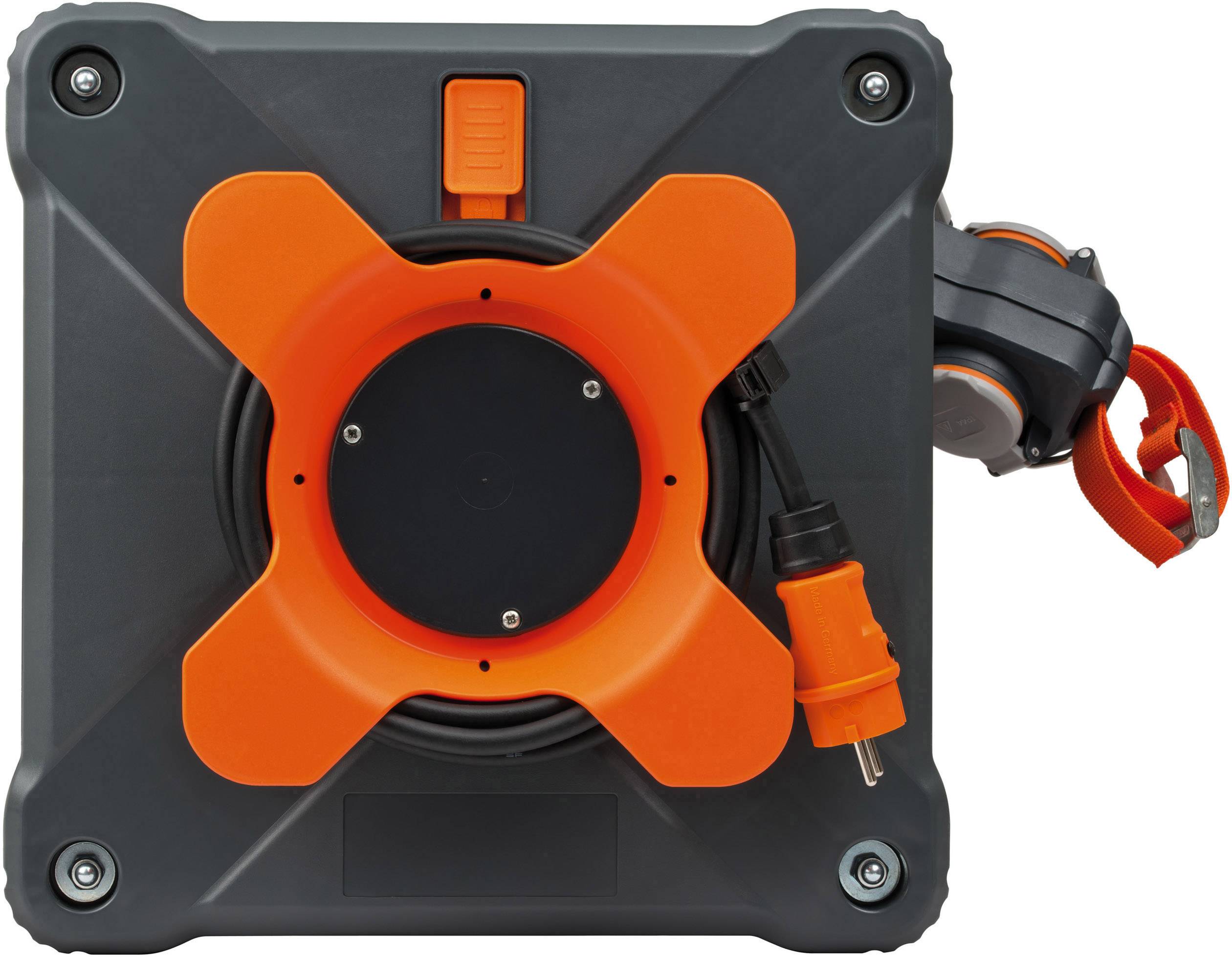 Brennenstuhl professionalLINE 9211380100 Kabeltrommel 38.00m Schwarz Schutzkontakt-Stecker