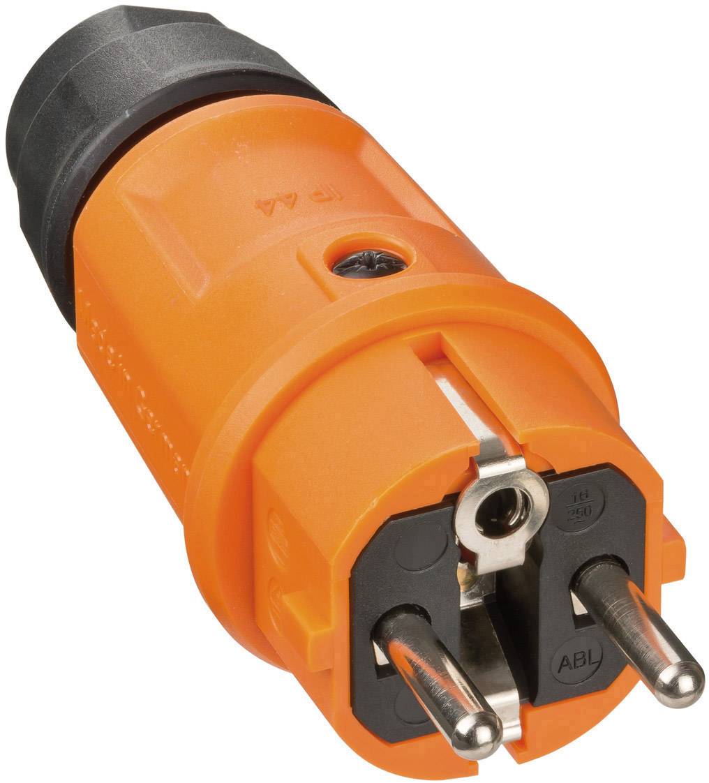 Brennenstuhl 9837560 Schutzkontaktstecker Kunststoff 230 V Schwarz, Orange IP44