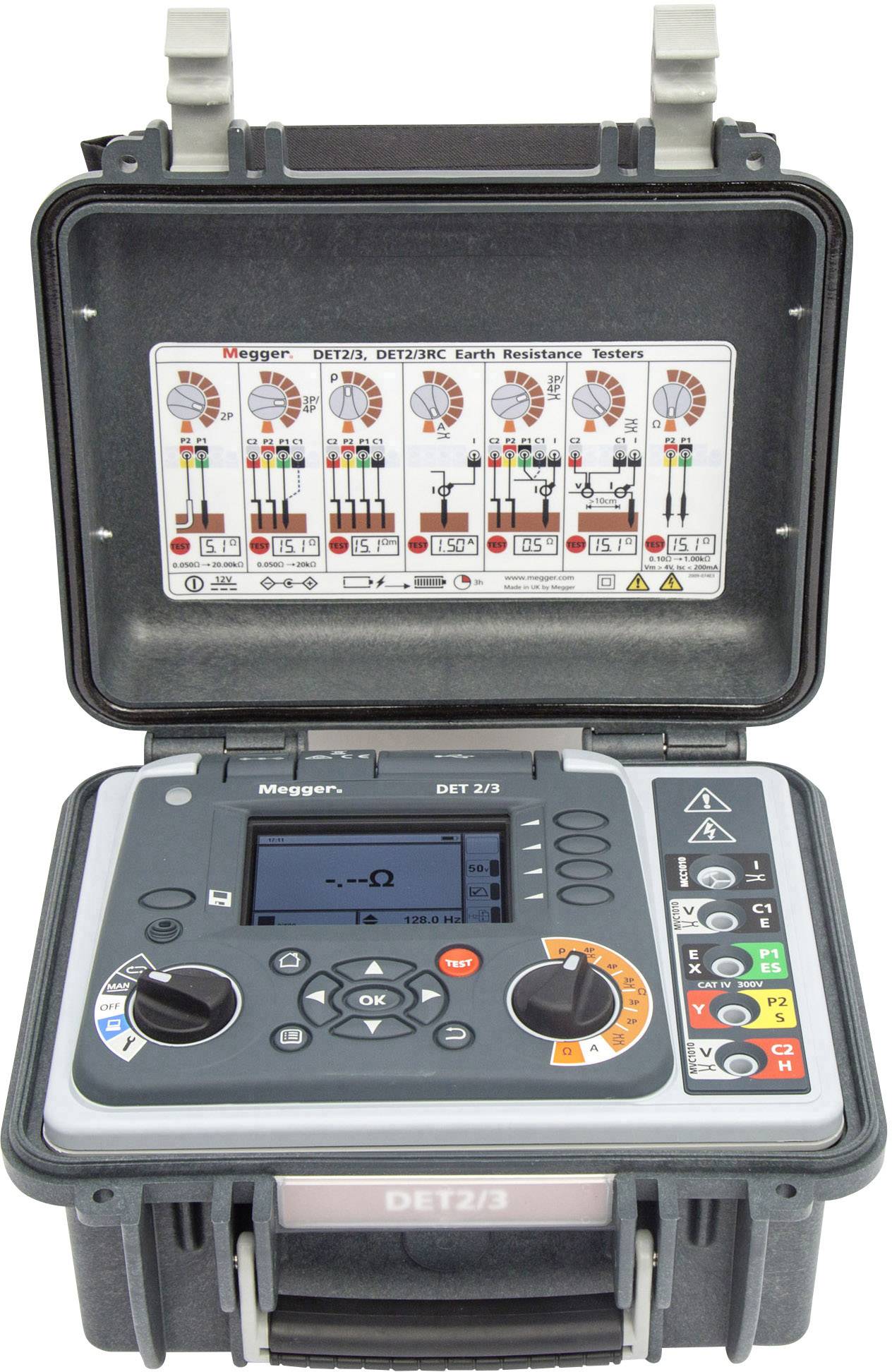 Megger DET2/3 EARTH TESTER, 100M KIT, LG1/P4 Erdungsmessgerät