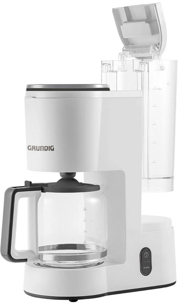 Grundig KM 5860 Kaffeemaschine Weiß, Schwarz Fassungsvermögen Tassen=10 Glaskanne, Warmhaltefunktion