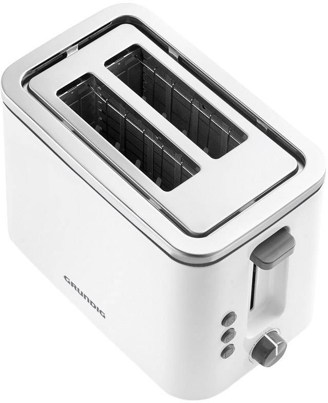 Grundig TA 5860 Toaster mit Brötchenaufsatz Weiß, Schwarz