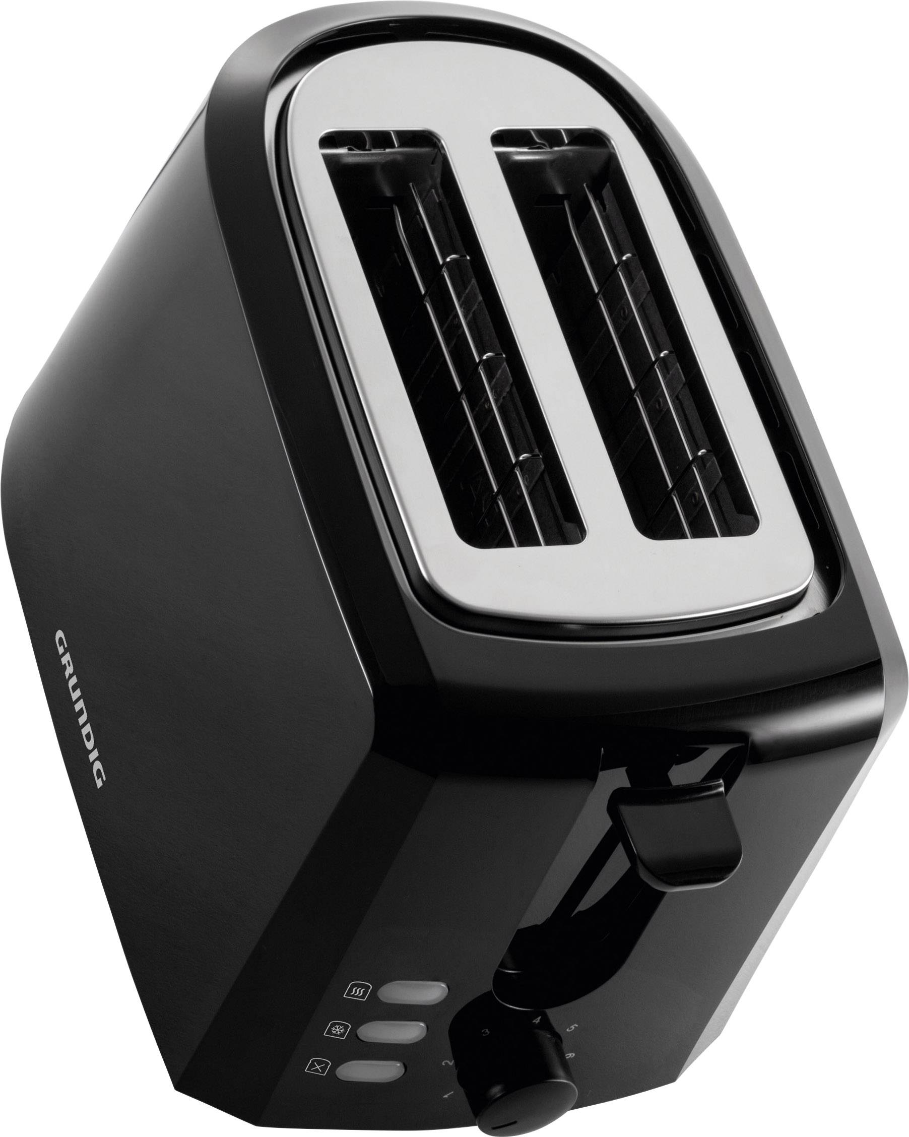 Grundig TA 4620 Toaster mit Brötchenaufsatz Schwarz