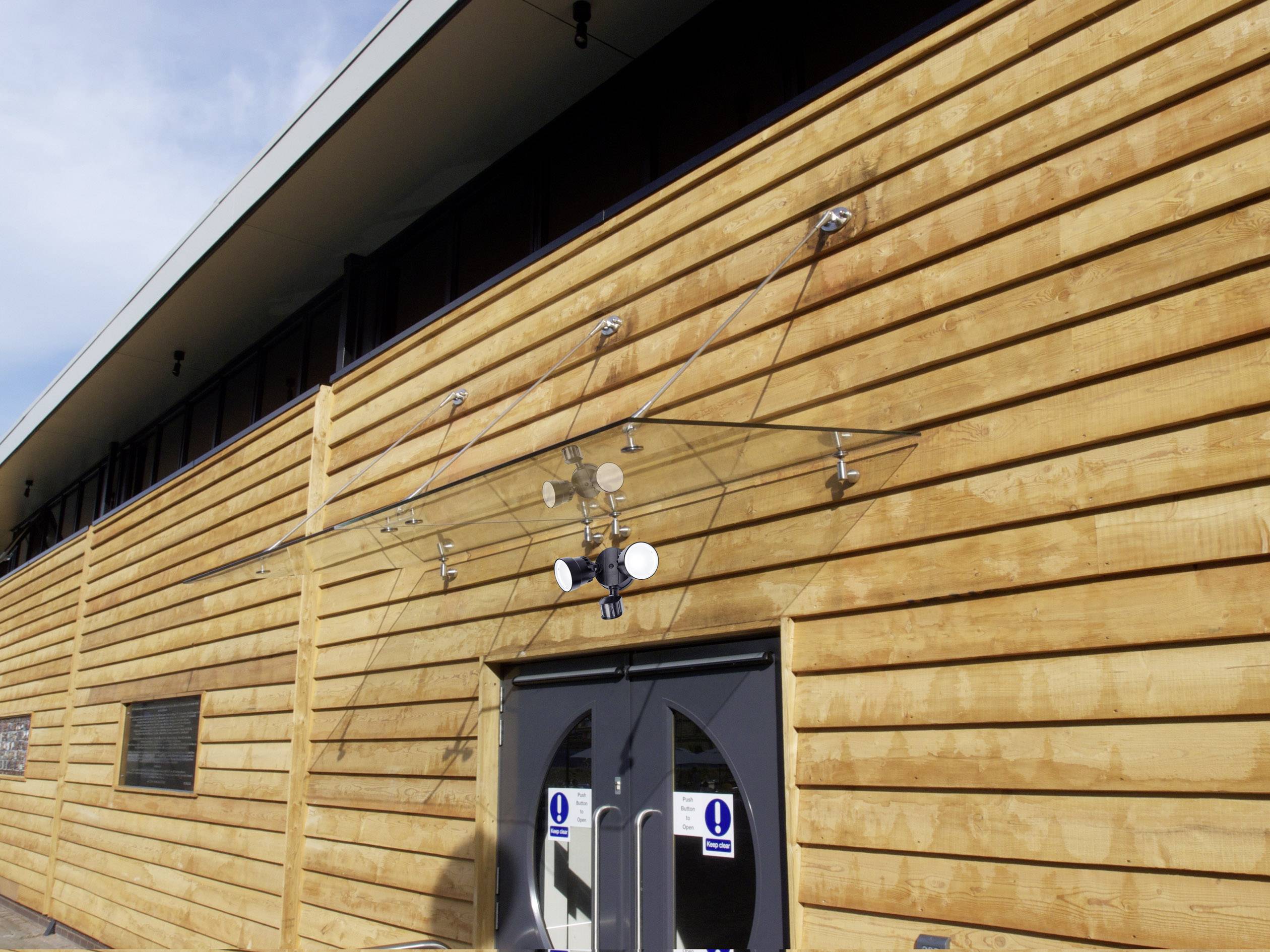 Lutec Shrimp P6221A-PIR23-5K bl LED-Außenstrahler mit Bewegungsmelder 30 W Leuchtfarben: Neutralweiß