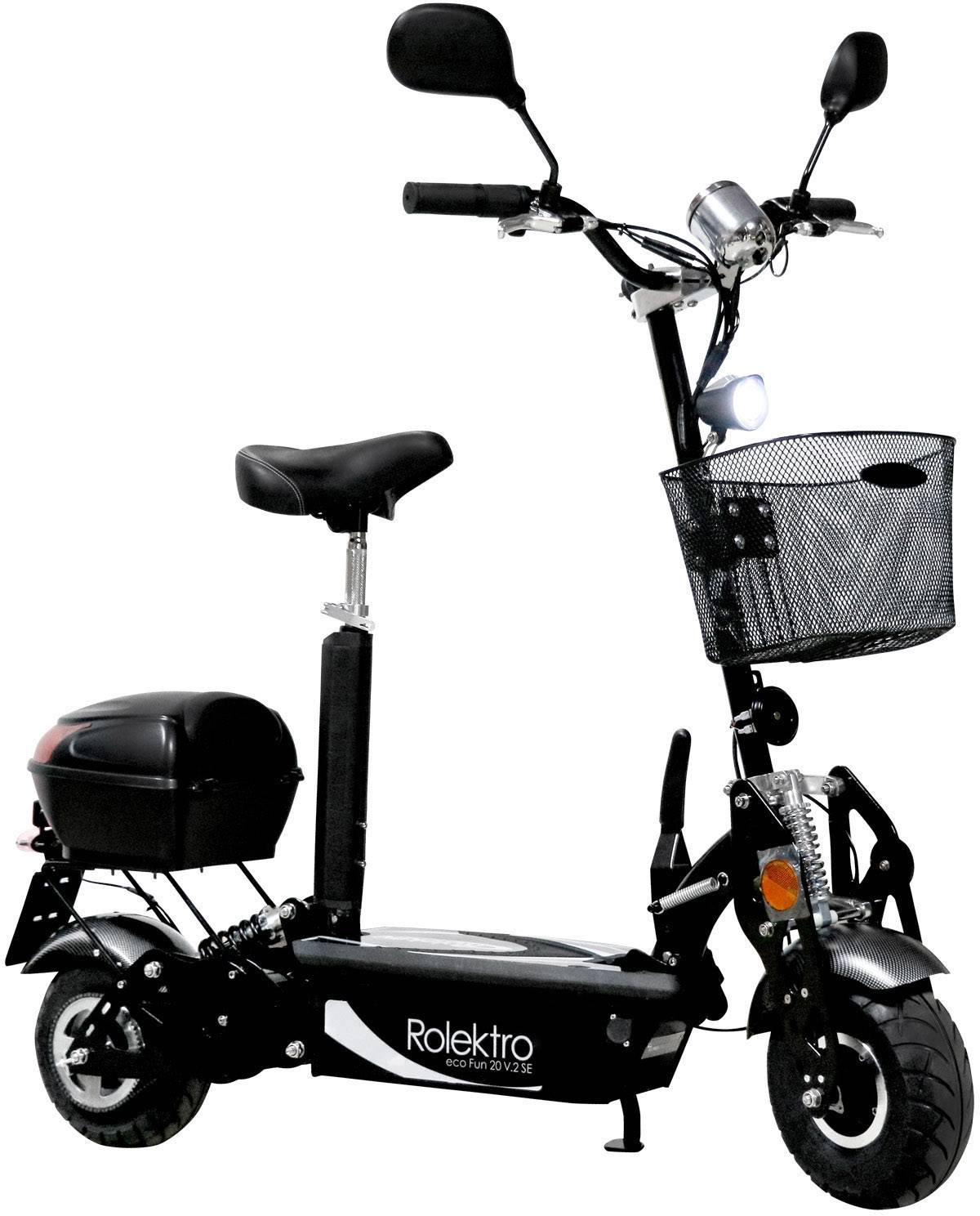 Rolektro eco-Fun 20 V.2 SE Plus E-Scooter Schwarz Blei-Gel 36V 12Ah Straßenzulassung: Deutschland