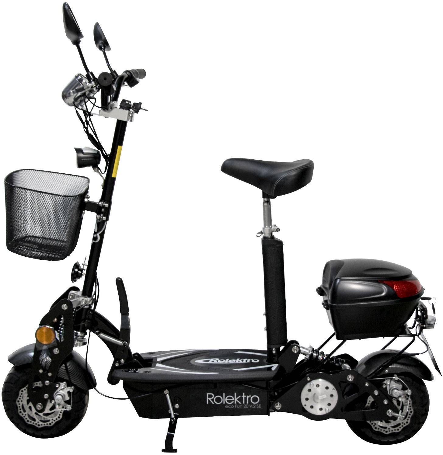 Rolektro eco-Fun 20 V.2 SE Plus E-Scooter Schwarz Blei-Gel 36V 12Ah Straßenzulassung: Deutschland