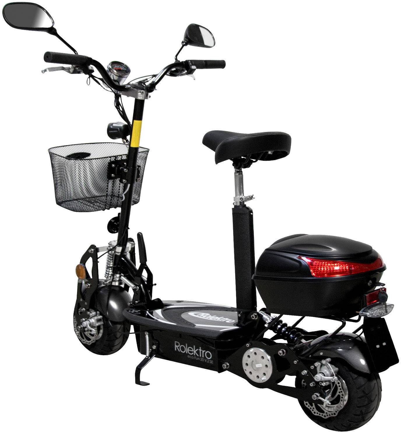 Rolektro eco-Fun 20 V.2 SE Plus E-Scooter Schwarz Blei-Gel 36V 12Ah Straßenzulassung: Deutschland