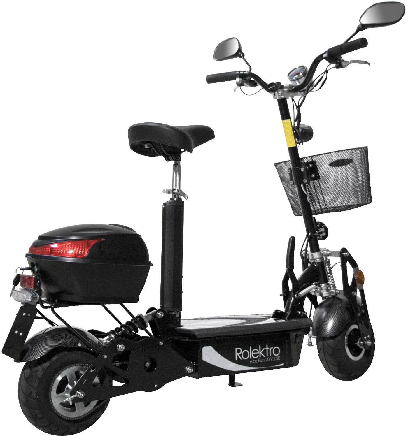 Rolektro eco-Fun 20 V.2 SE Plus E-Scooter Schwarz Blei-Gel 36V 12Ah Straßenzulassung: Deutschland