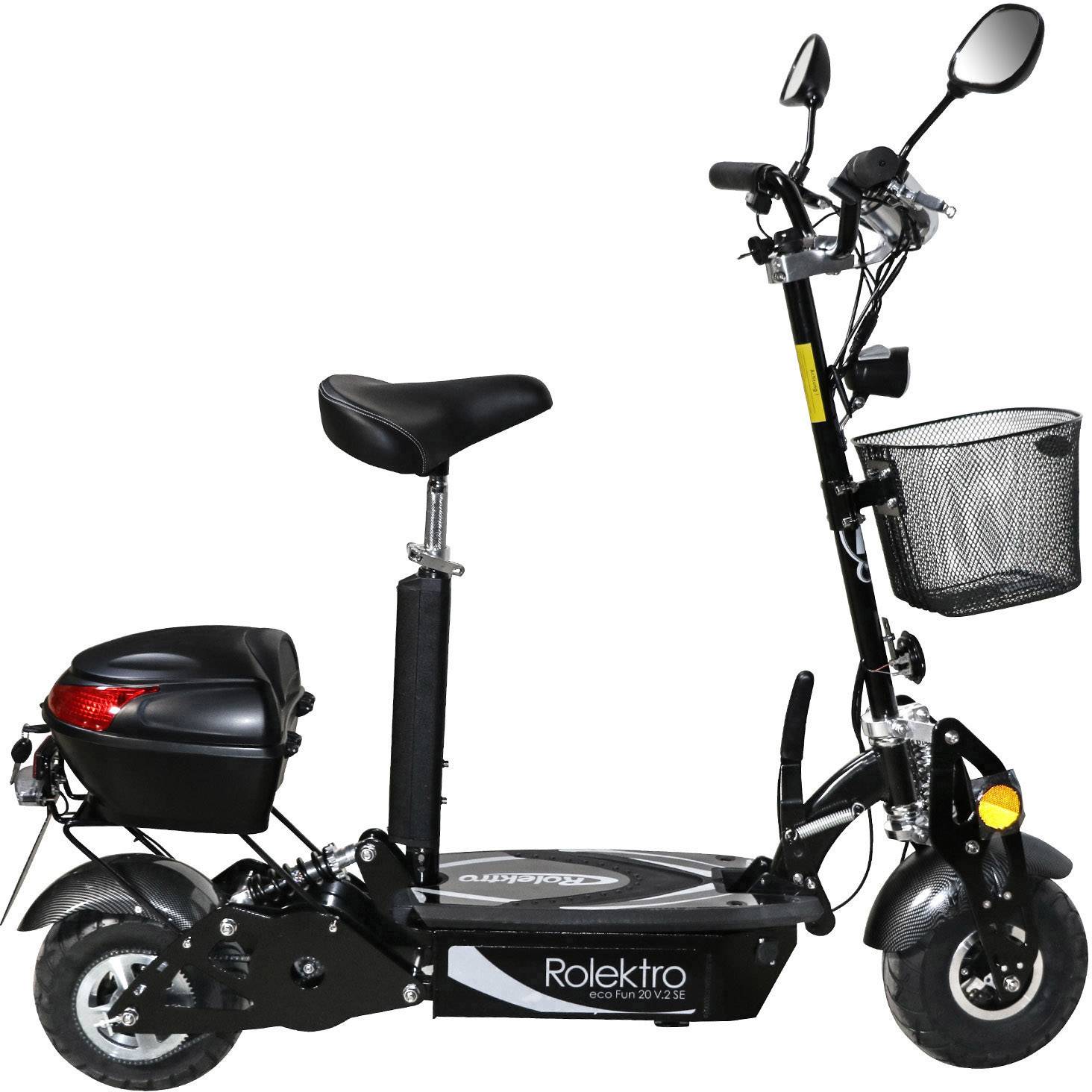 Rolektro eco-Fun 20 V.2 SE Plus E-Scooter Schwarz Blei-Gel 36V 12Ah Straßenzulassung: Deutschland