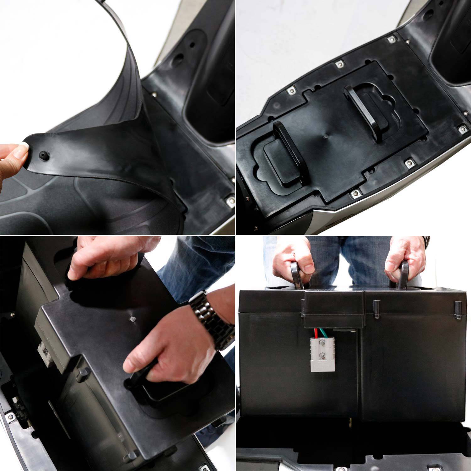 Rolektro eco-City 20 V.2 E-Roller Blau, Silber Blei-Vlies (AGM) 48V 12Ah