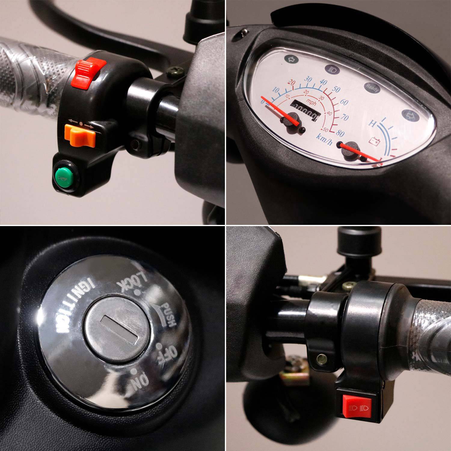 Rolektro eco-City 20 V.2 E-Roller Schwarz, Silber Blei-Vlies (AGM) 48V 12Ah