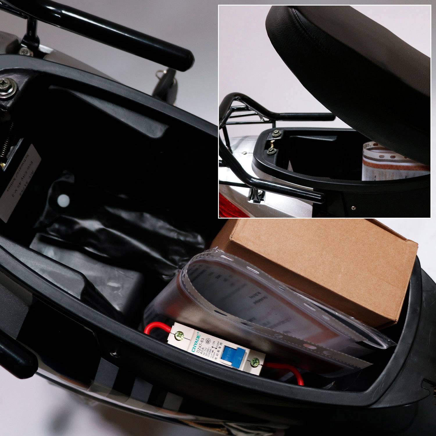 Rolektro eco-City 20 V.2 E-Roller Schwarz, Silber Blei-Vlies (AGM) 48V 12Ah