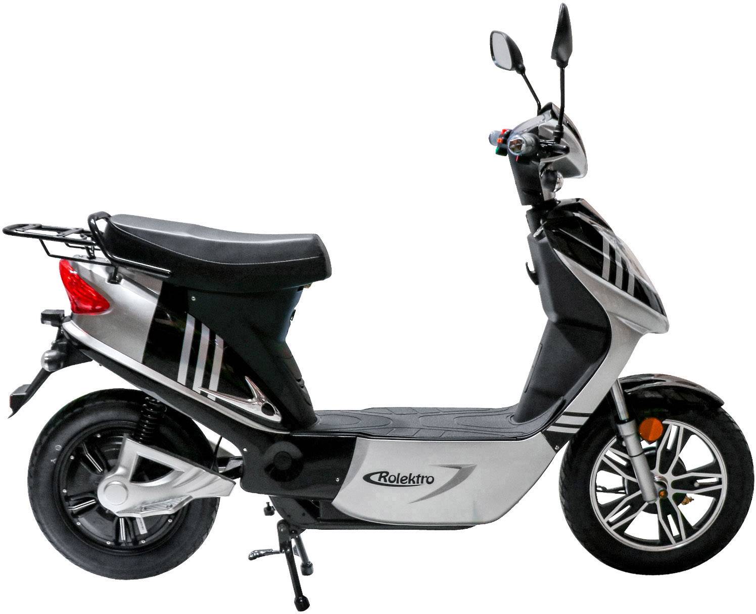Rolektro eco-City 20 V.2 E-Roller Schwarz, Silber Blei-Vlies (AGM) 48V 12Ah