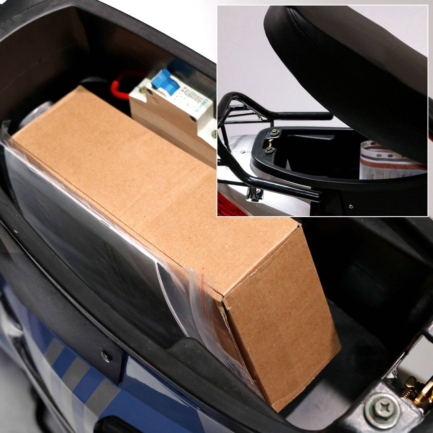 Rolektro eco-City 45 V.2 PLUS E-Roller Blau, Silber Blei-Vlies (AGM) 48V 12Ah