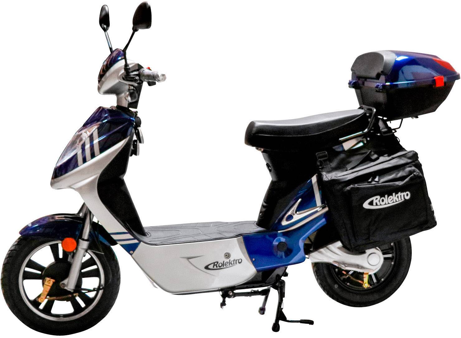 Rolektro eco-City 45 V.2 PLUS E-Roller Blau, Silber Blei-Vlies (AGM) 48V 12Ah