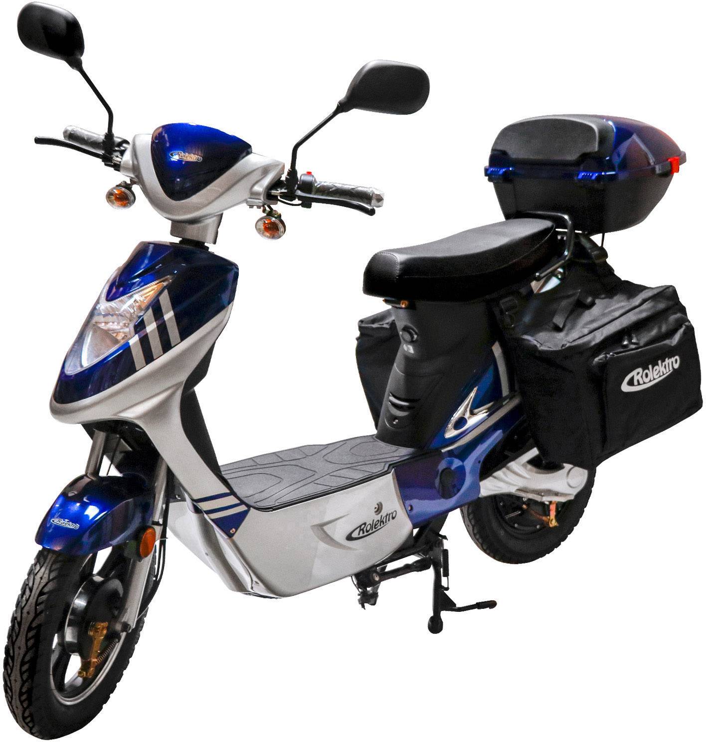 Rolektro eco-City 45 V.2 PLUS E-Roller Blau, Silber Blei-Vlies (AGM) 48V 12Ah