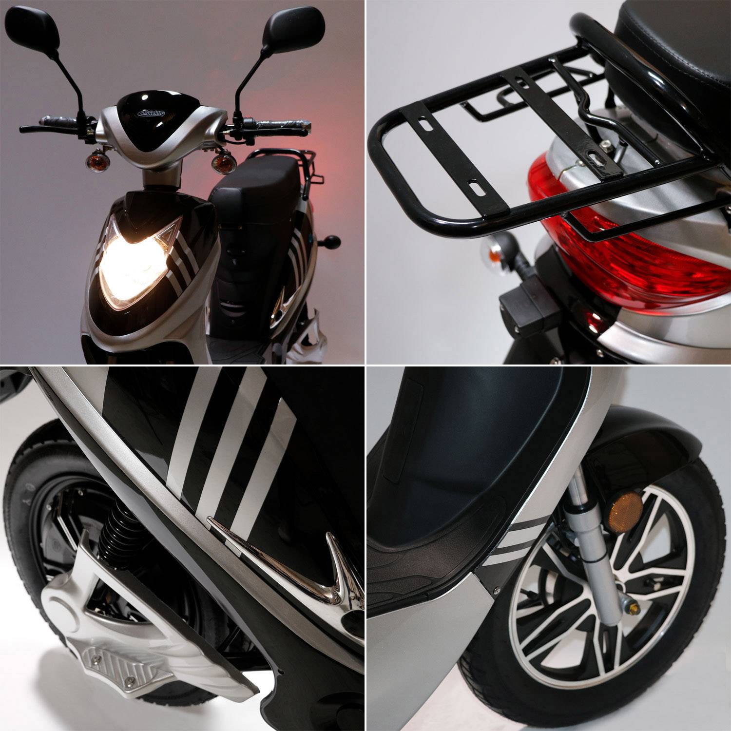 Rolektro eco-City 45 V.2 PLUS E-Roller Schwarz, Silber Blei-Vlies (AGM) 48V 12Ah