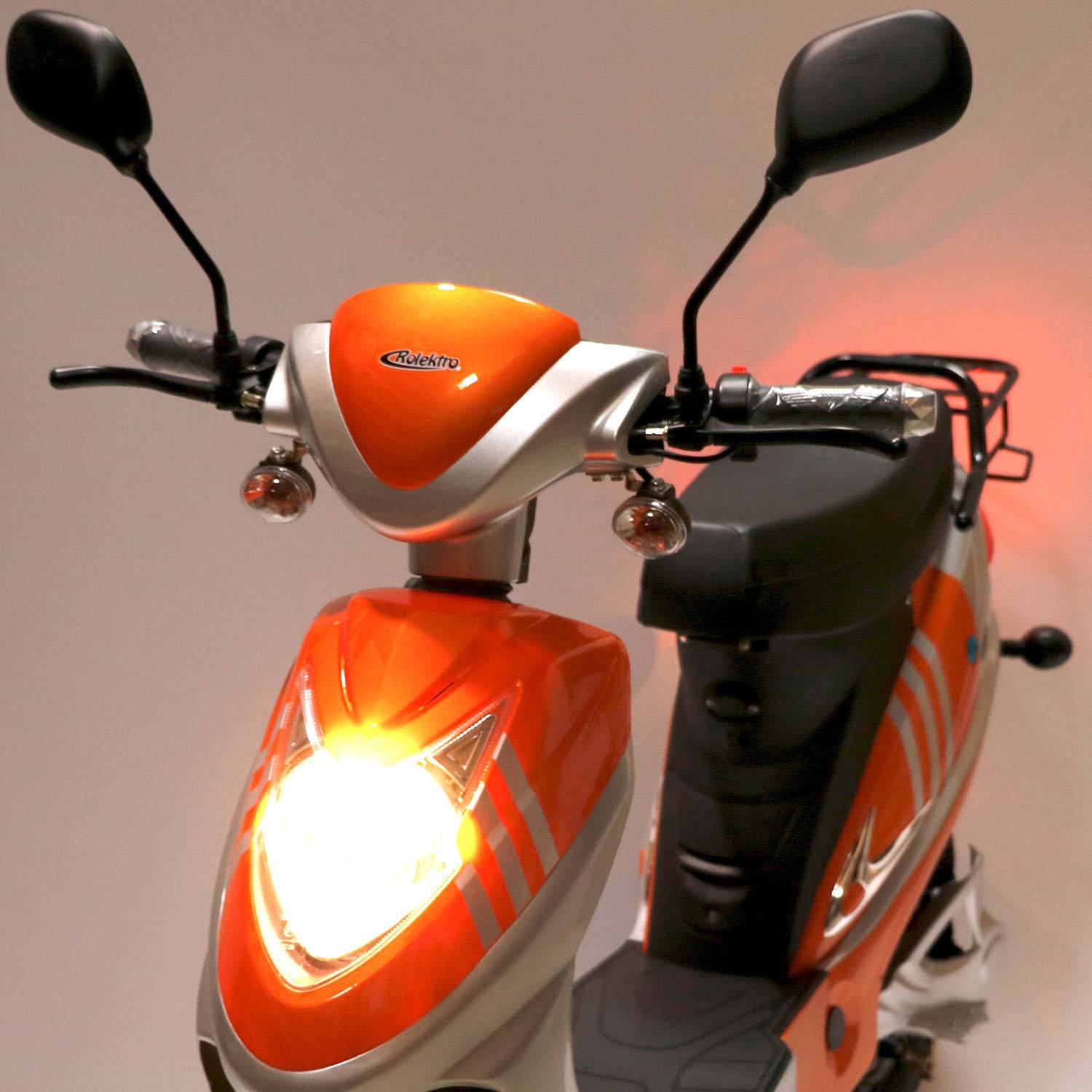 Rolektro eco-City 45 V.2 E-Roller Orange, Silber Blei-Vlies (AGM) 48V 12Ah
