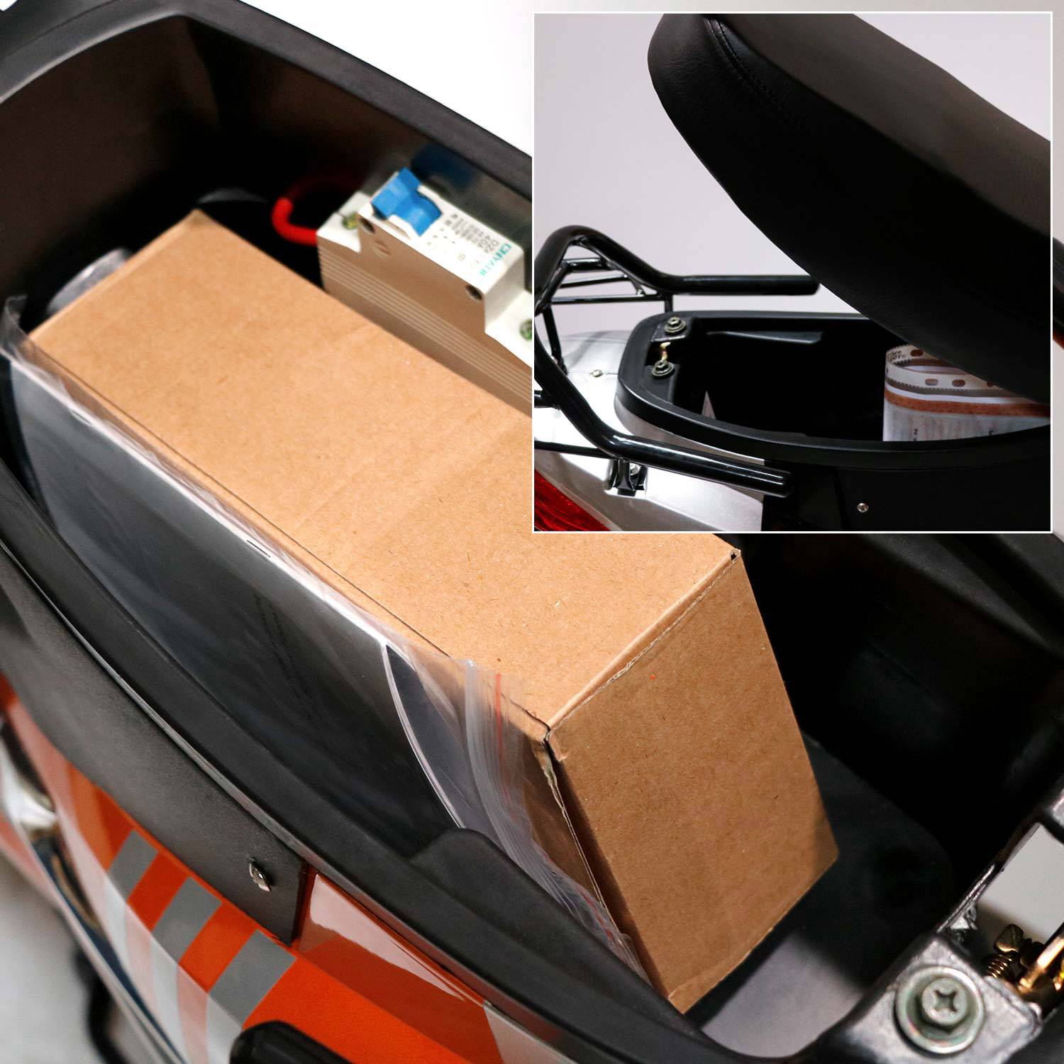 Rolektro eco-City 45 V.2 E-Roller Orange, Silber Blei-Vlies (AGM) 48V 12Ah