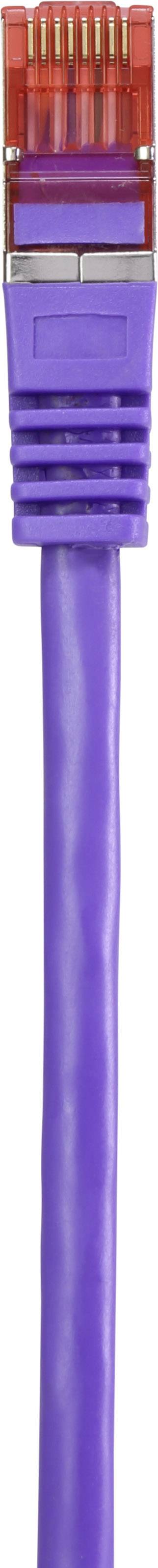 Renkforce RF-4724922 RJ45 Netzwerkkabel, Patchkabel CAT 6 S/FTP 3.00m Violett mit Rastnasenschutz, vergoldete Steckkontakte