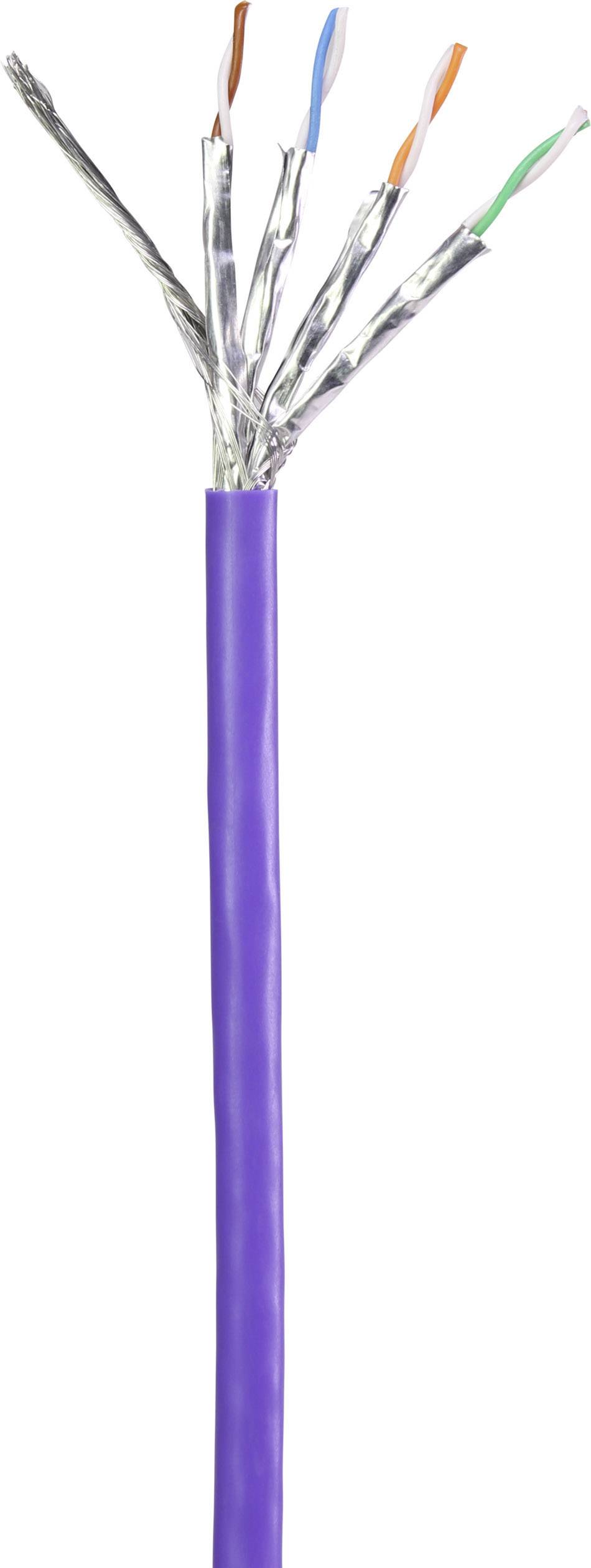 Renkforce RF-4724922 RJ45 Netzwerkkabel, Patchkabel CAT 6 S/FTP 3.00m Violett mit Rastnasenschutz, vergoldete Steckkontakte
