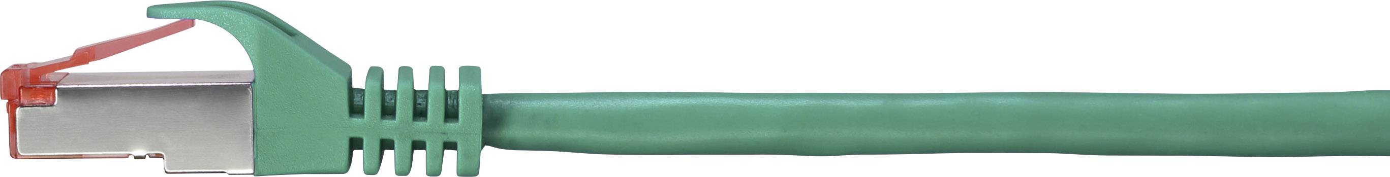 Renkforce RF-5372558 RJ45 Netzwerkkabel, Patchkabel CAT 6 S/FTP 3.00m Grün mit Rastnasenschutz, vergoldete Steckkontakte