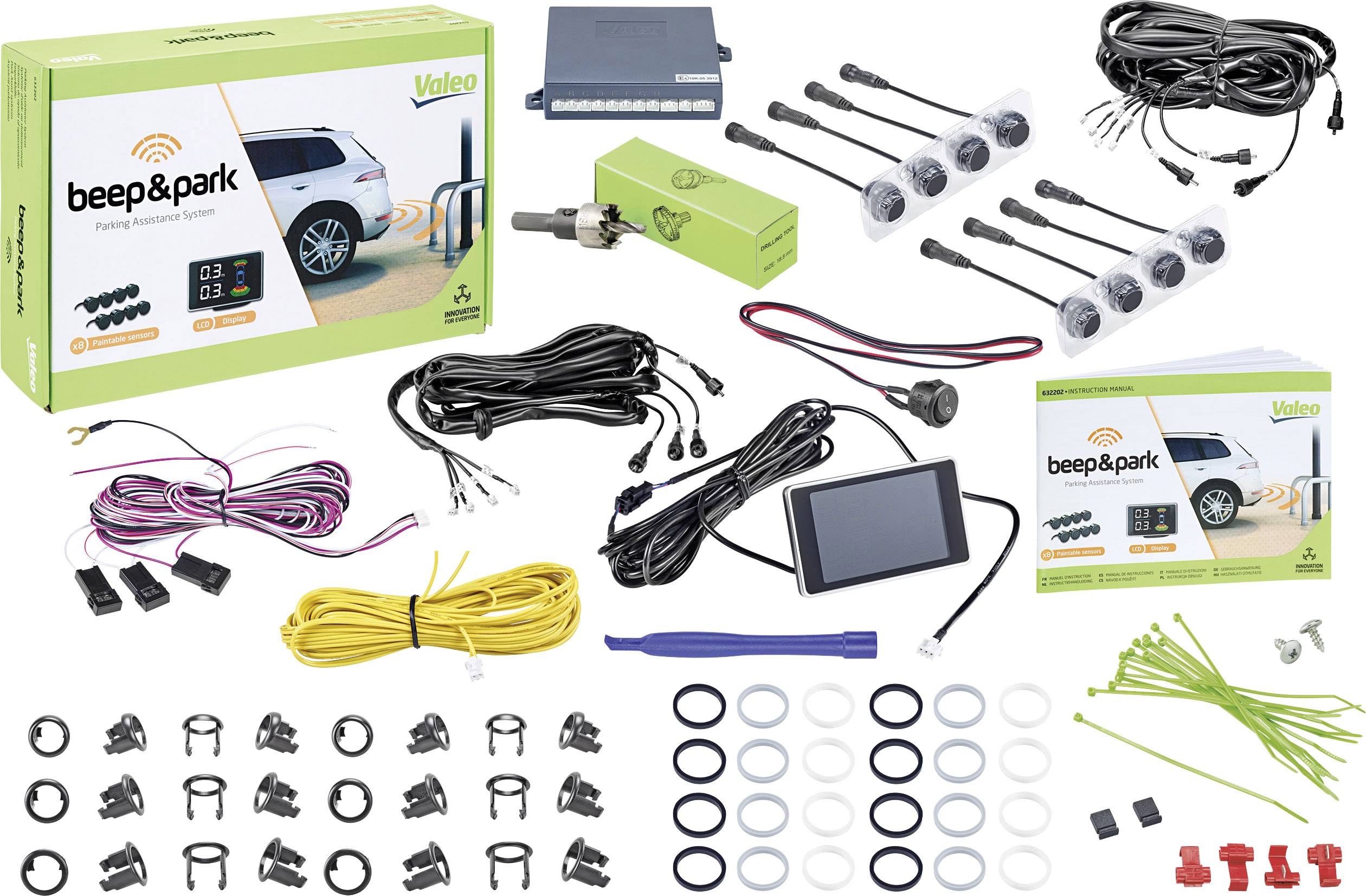 Valeo Beep & Park KIT3 Kabelgebundene-Einparkhilfe Front, Heck optisch, akustisch