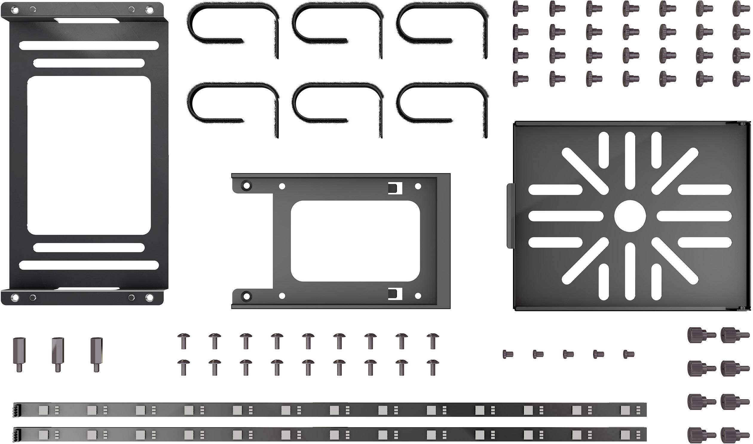 BeQuiet Dark Base Pro 900 Midi-Tower PC-Gehäuse, Gaming-Gehäuse Schwarz, Silber gedämmt, Für AIO Wasserkühlung geeignet, 3 vorinstallierte Lüfte