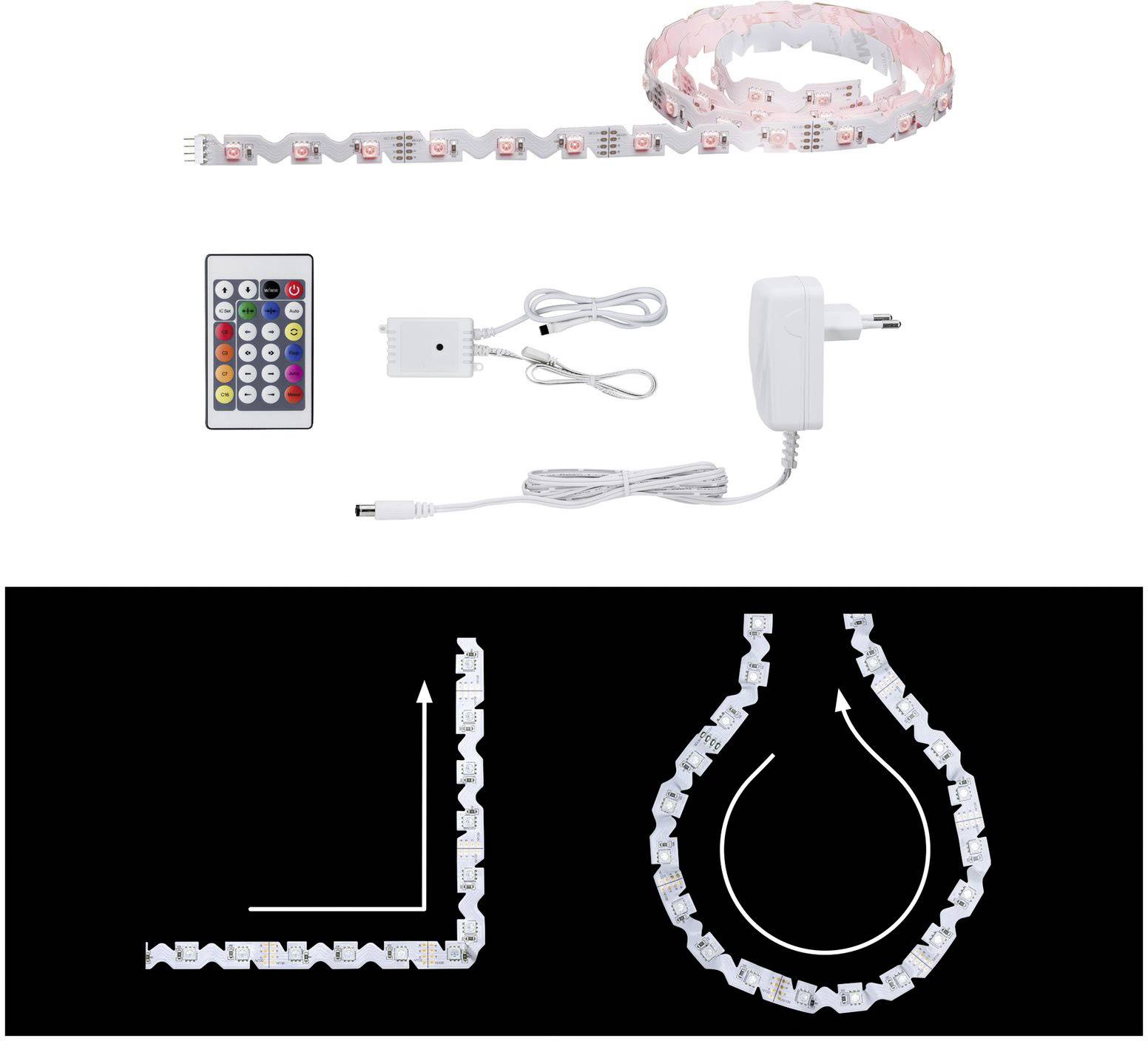 Paulmann FlexLED 3D 78964 LED-Streifen-Basisset mit Stecker 12V 1.5m RGB 1St.