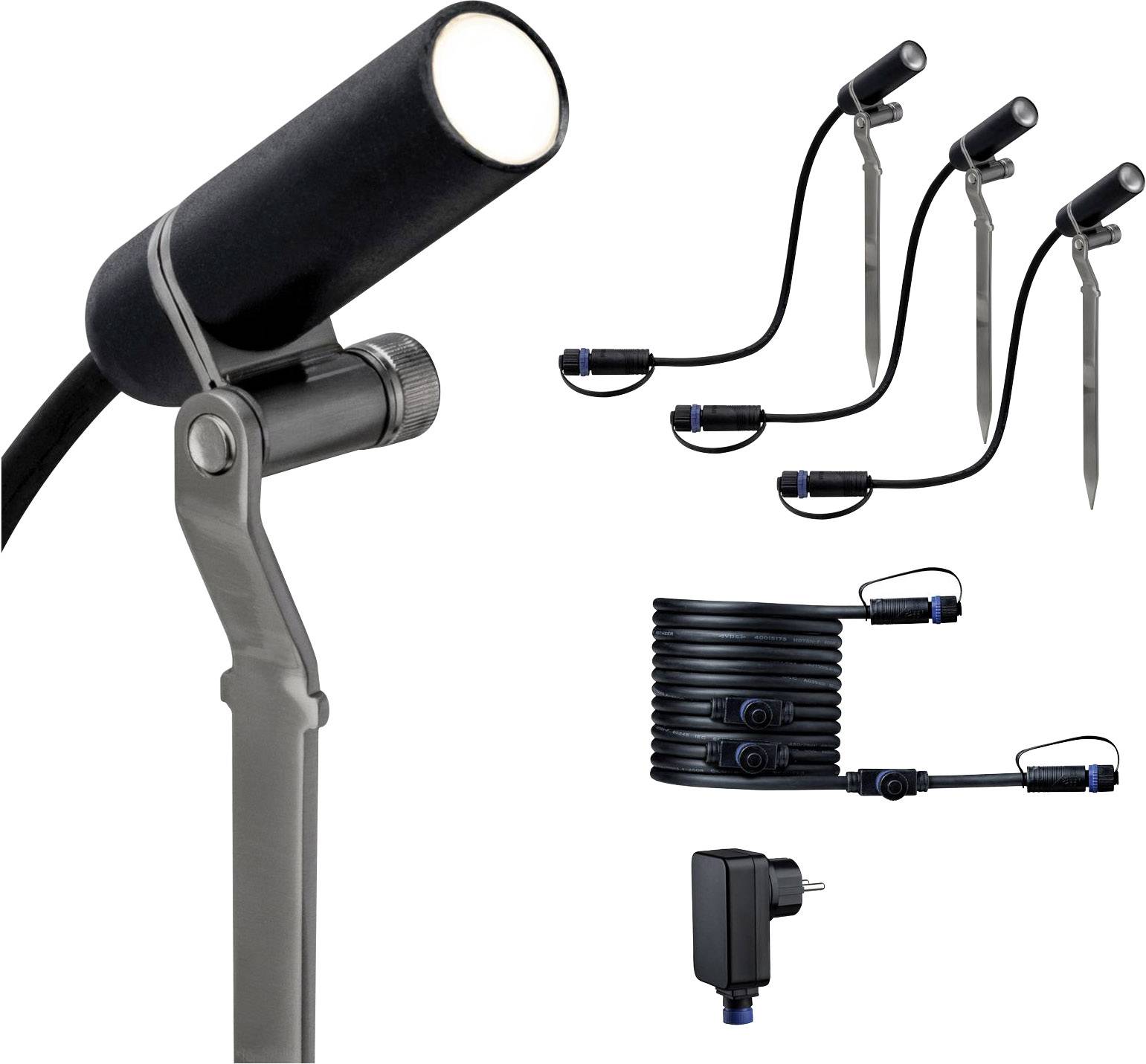 Paulmann Plantini Beleuchtungssystem Plug & Shine ZigBee LED-Gartenstrahler-Starter-Set 3er Set LED 7.5W
