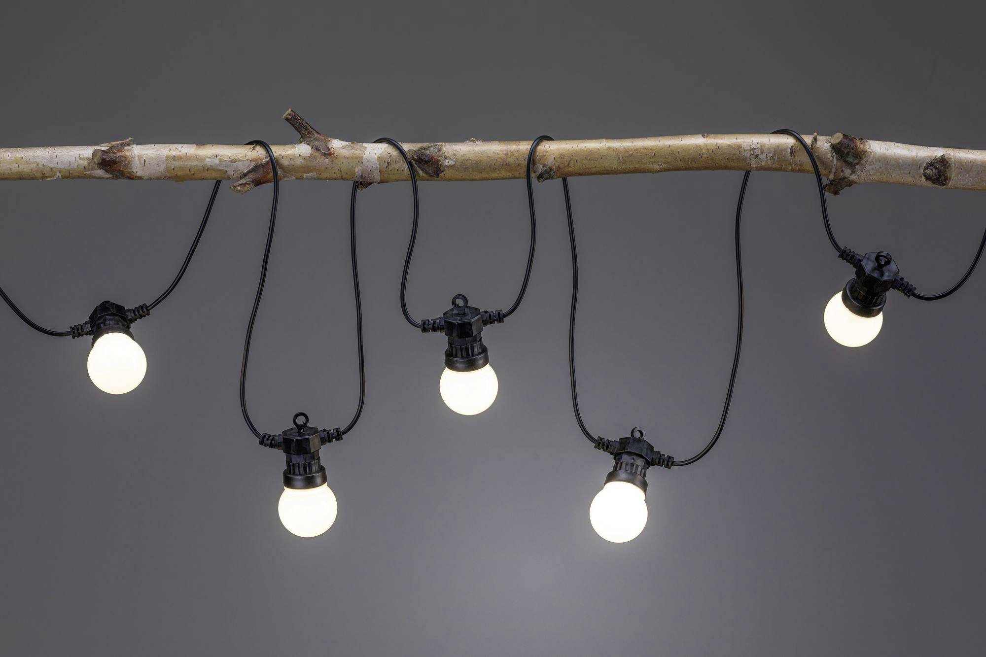 Paulmann 94165 Beleuchtungssystem Plug & Shine LED-Lichterkette LED 1.4W Warmweiß Weiß, Schwarz