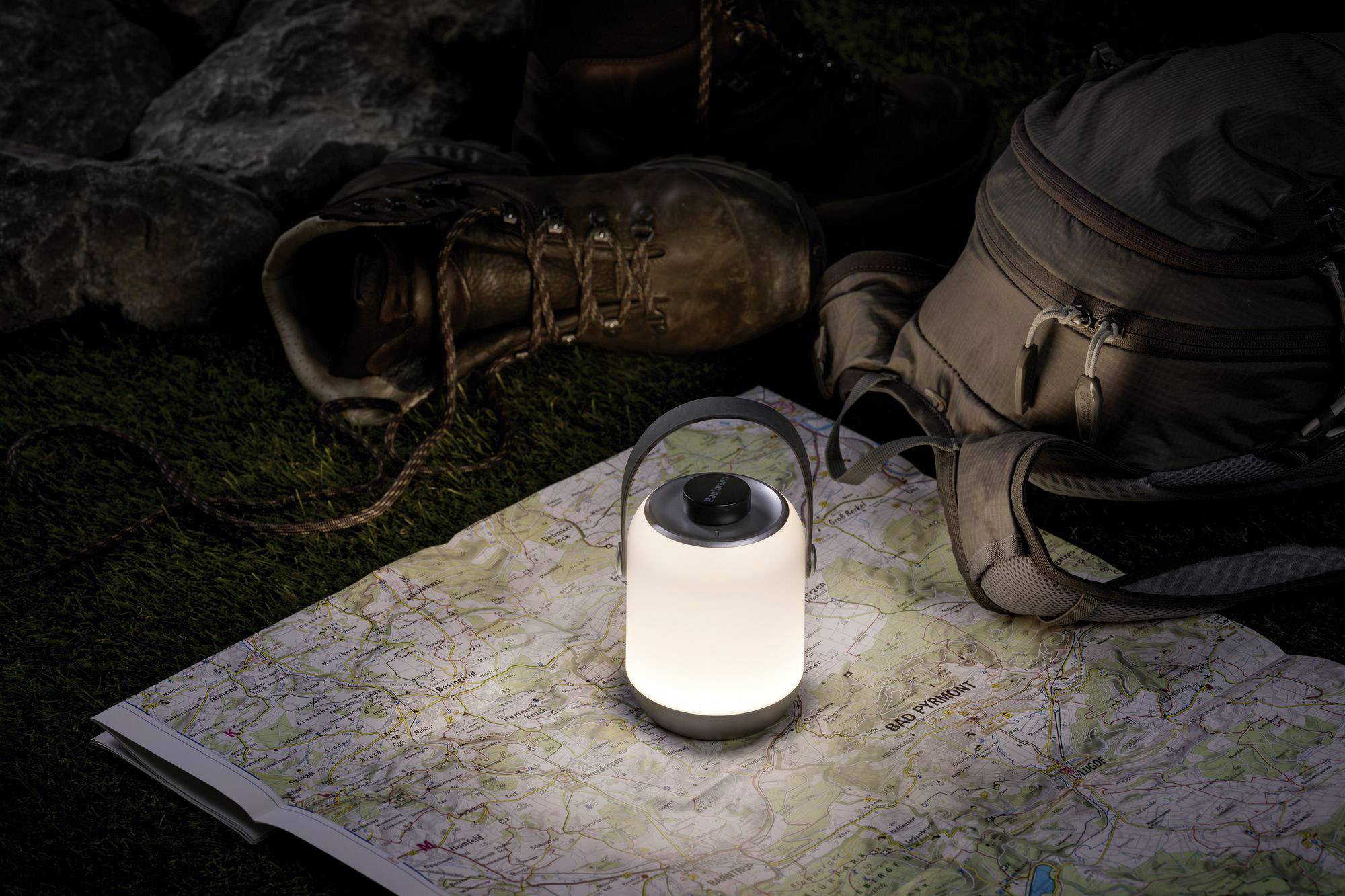 Paulmann 94210 Clutch LED-Außentischlampe 1.6W Warmweiß Grau