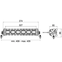 Hella Valuefit Arbeitsscheinwerfer 12 V, 24 V Lightbar LBX-380 LED 1GJ 360 001-002 Nahfeldausleucht Hella Valuefit Arbeitsscheinwerfer 12 V, 24 V Lightbar LBX-380 LED 1GJ 360 001-002 Nahfeldausleucht