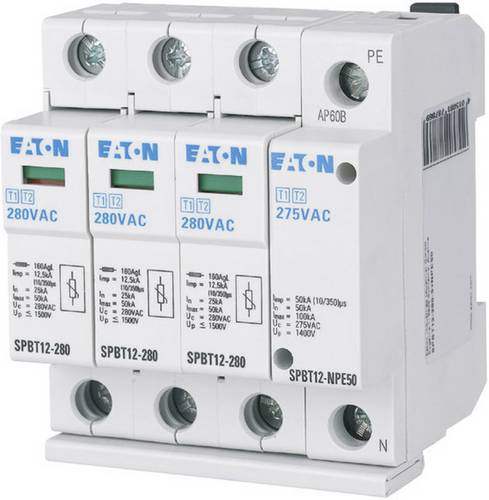 Eaton 184750 SPBT12-280-3+NPE50 Überspannungsschutz-Ableiter Überspannungsschutz für: Verteilersc