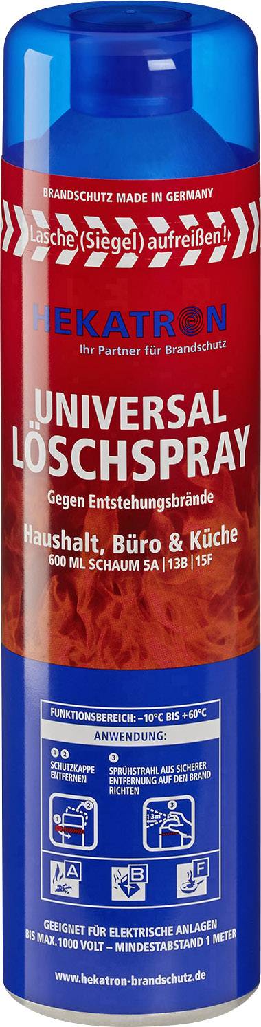 Hekatron Schaumfeuerlöschspray 600 ml Brandklasse: A, B, F Inhalt 1 St.