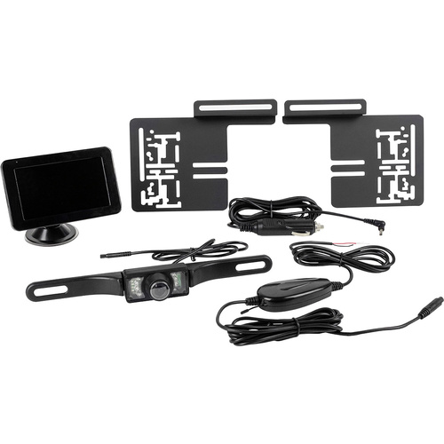 Eufab Système de recul vidéo sans fil lignes de guidage pied à ventouse, support de marquage noir