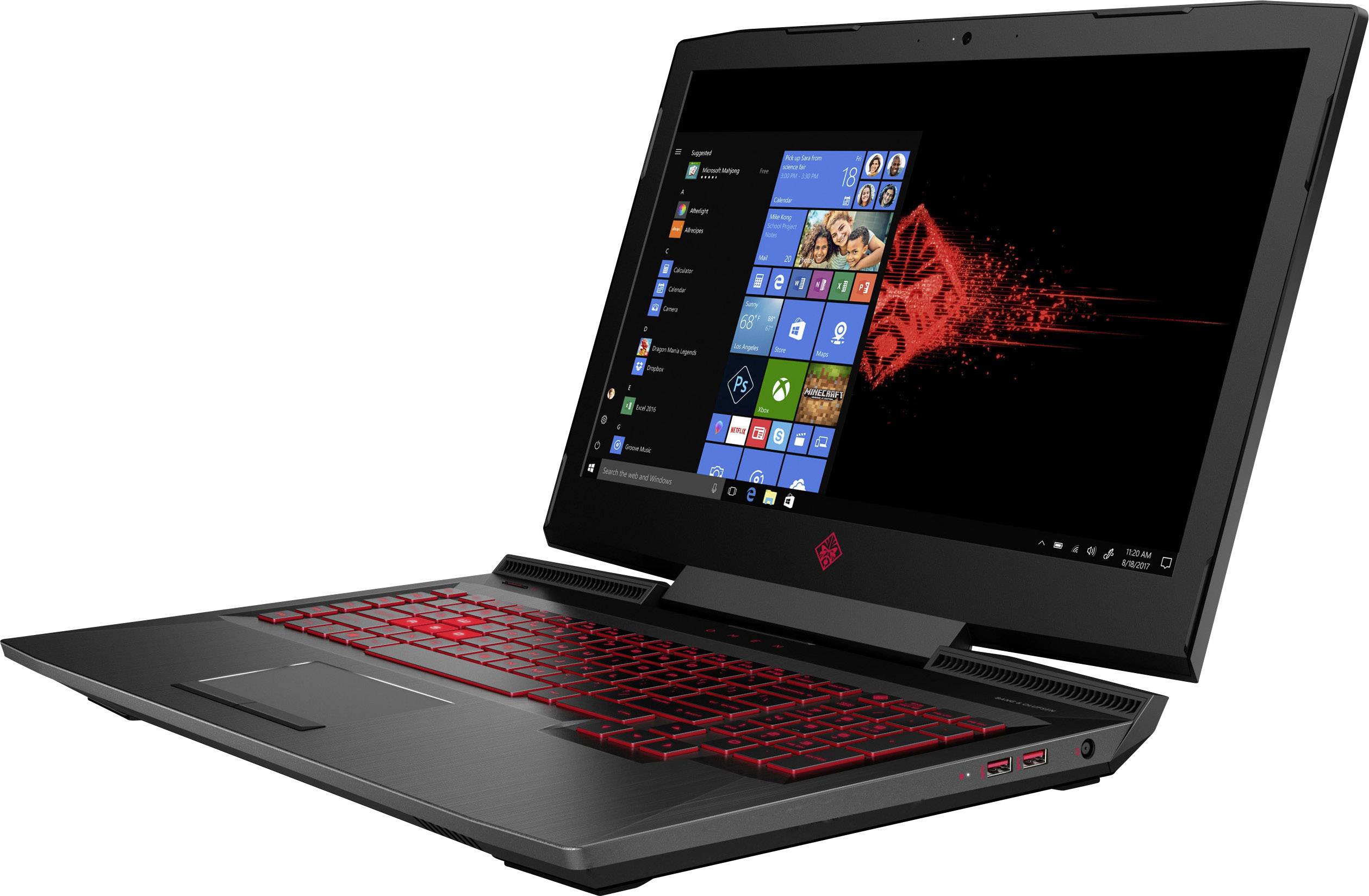 Omen by HP 17-an106ng 43.9cm (17.3 Zoll) Gaming Notebook Intel Core i7 16GB DDR4-RAM 1024GB HDD 256GB SSD Nvidia GeForce GTX1070