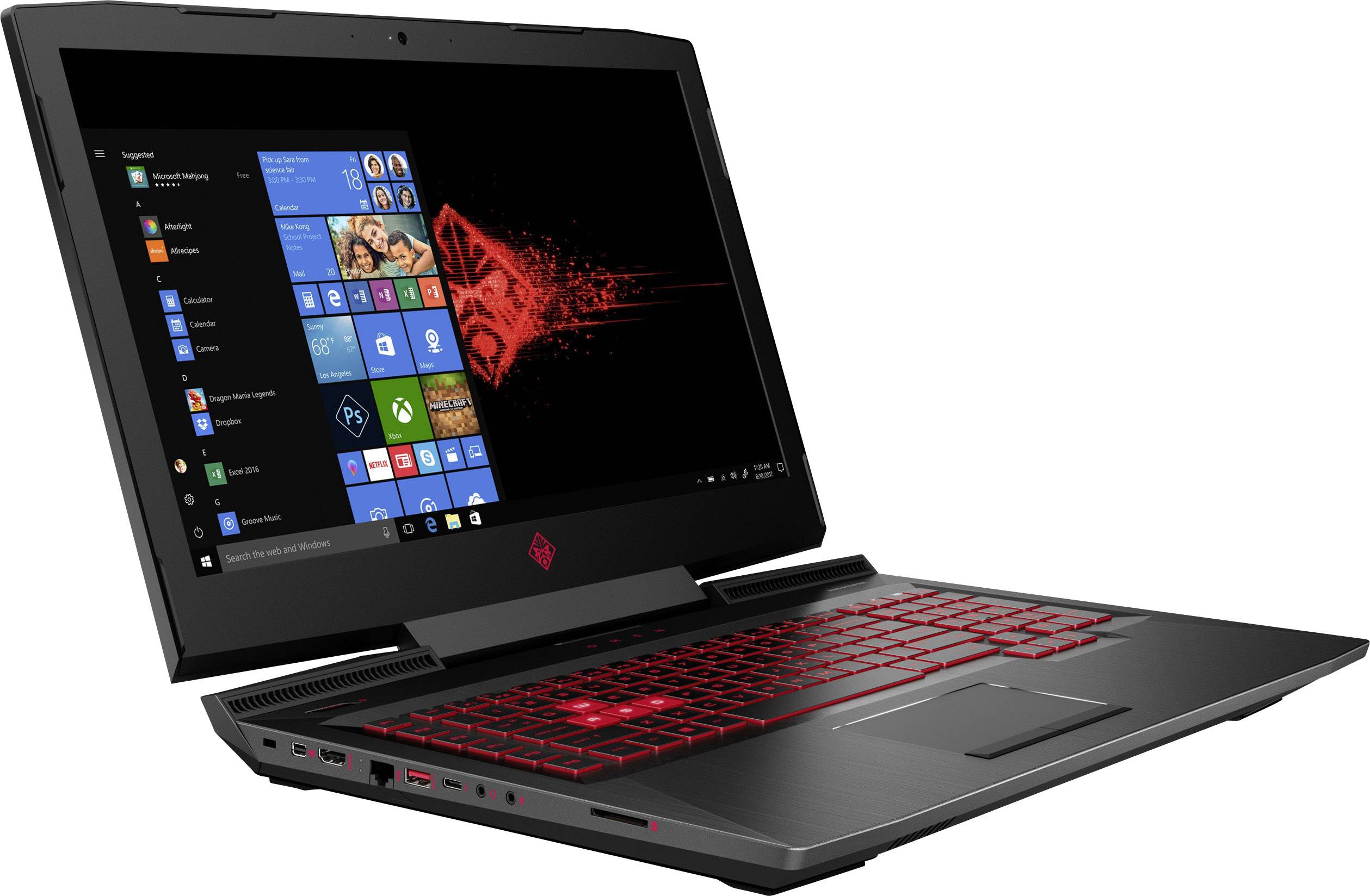 Omen by HP 17-an106ng 43.9cm (17.3 Zoll) Gaming Notebook Intel Core i7 16GB DDR4-RAM 1024GB HDD 256GB SSD Nvidia GeForce GTX1070