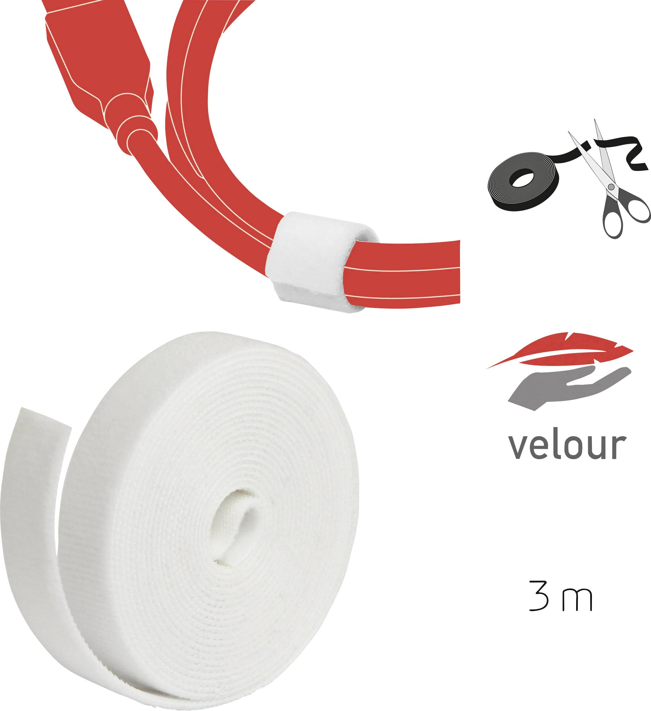 Label the Cable LTC 1220 19 Zoll Klettband Weiß