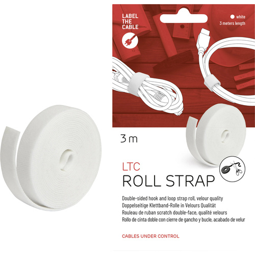 Label the Cable LTC 1220 19 pouces Bande auto-agrippante blanc