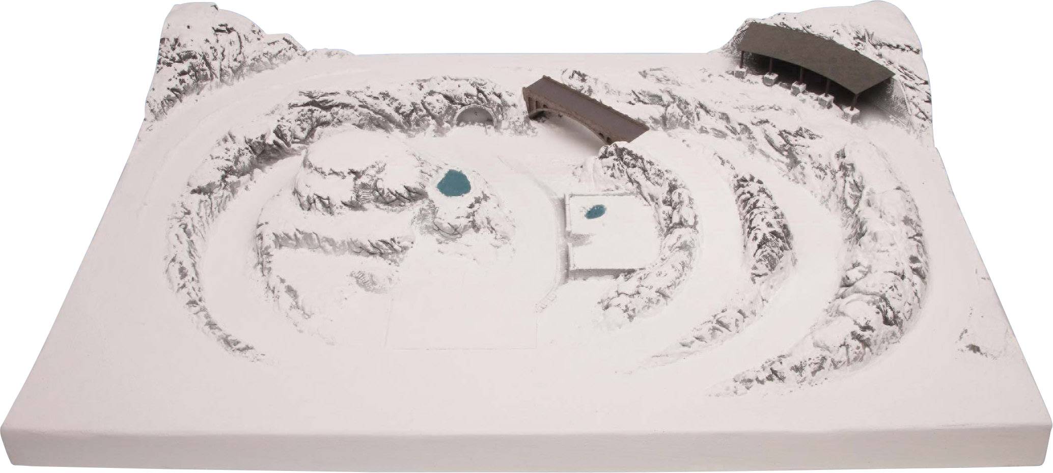 NOCH 87005 Z Fertiggelände zentral Interlaken Z Märklin miniclub Gleis, Z Rokuhan Gleis (mit Bettung)