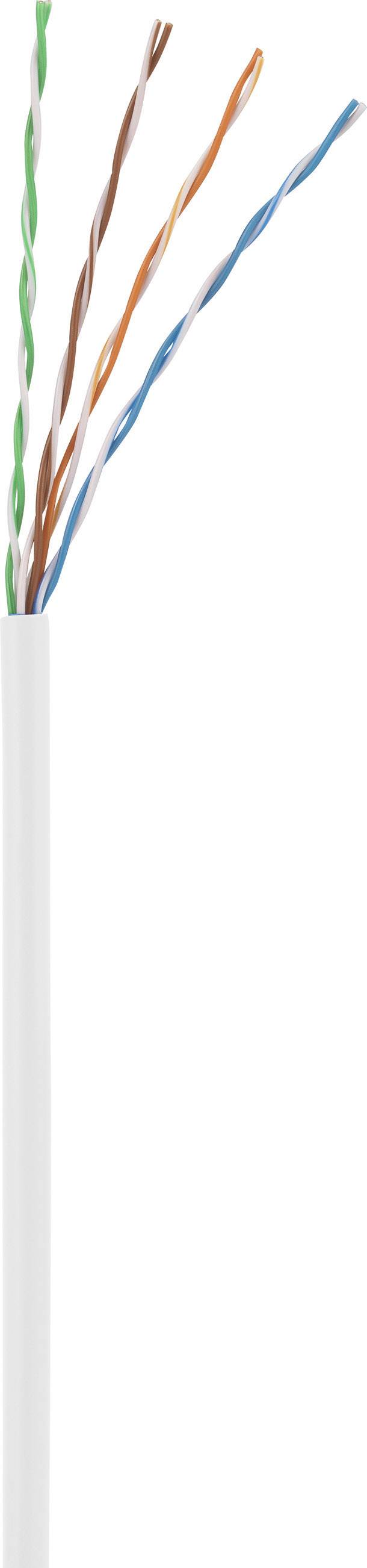 Basetech BT-1717496 RJ45 Netzwerkkabel, Patchkabel CAT 5e U/UTP 0.15m Weiß mit Rastnasenschutz 1St.