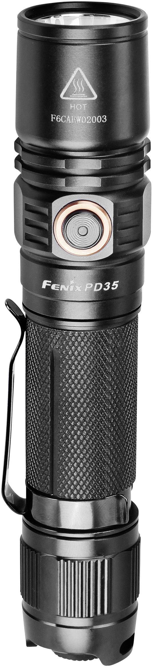 Fenix PD35 V2.0 LED Taschenlampe IP68 (wasserdicht), mit Gürtelclip, mit Handschlaufe, verstellbar akkubetrieben, batteriebetrieben 350 lm 39.50 h 88