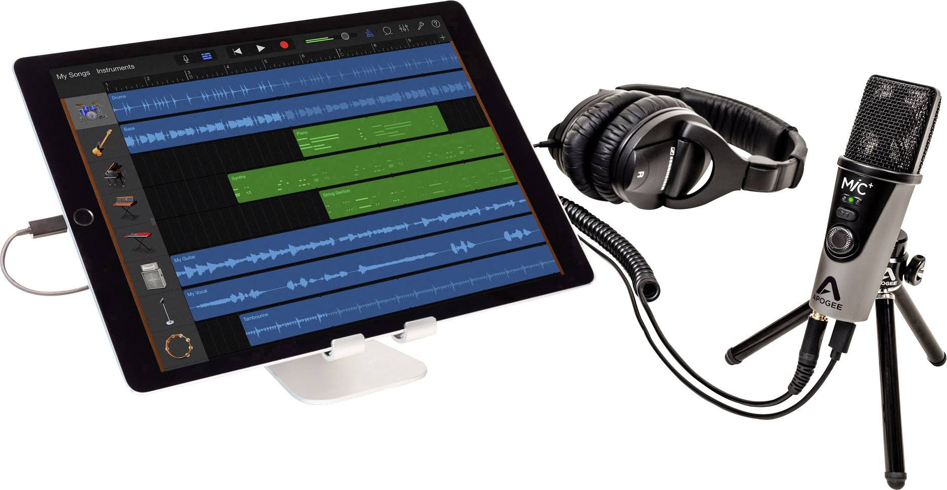 Apogee MiC+ USB-Mikrofon Übertragungsart (Details):Kabelgebunden inkl. Stativ, inkl. Kabel USB-A (USB 2.0) Kabelgebunden