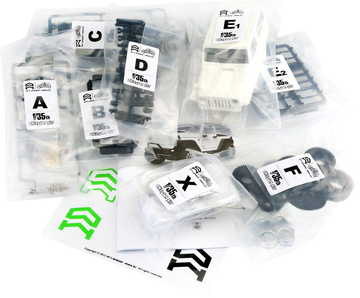 Amewi Geländewagen Scaler Brushed 1:35 RC Modellauto Elektro Geländewagen Allradantrieb (4WD) Bausatz