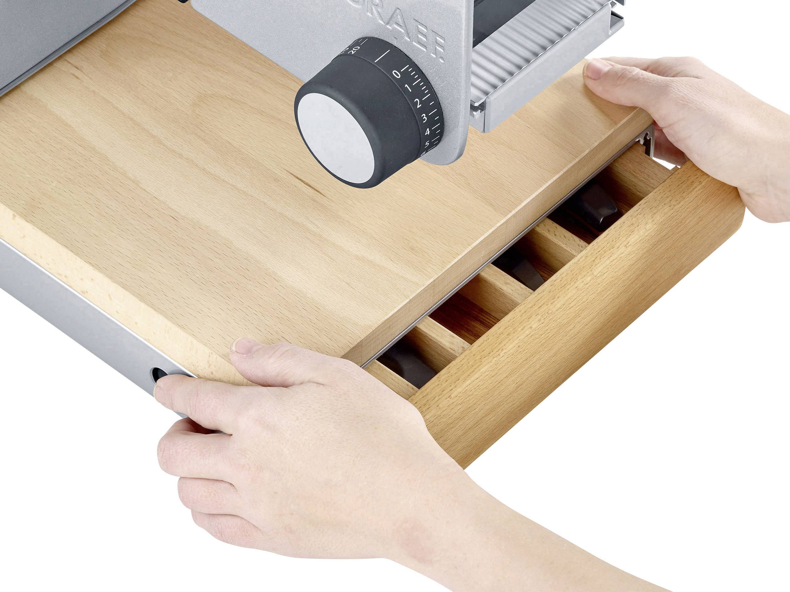 Graef Sliced Kitchen SKS 850 Allesschneider S85010 Silber, Holz