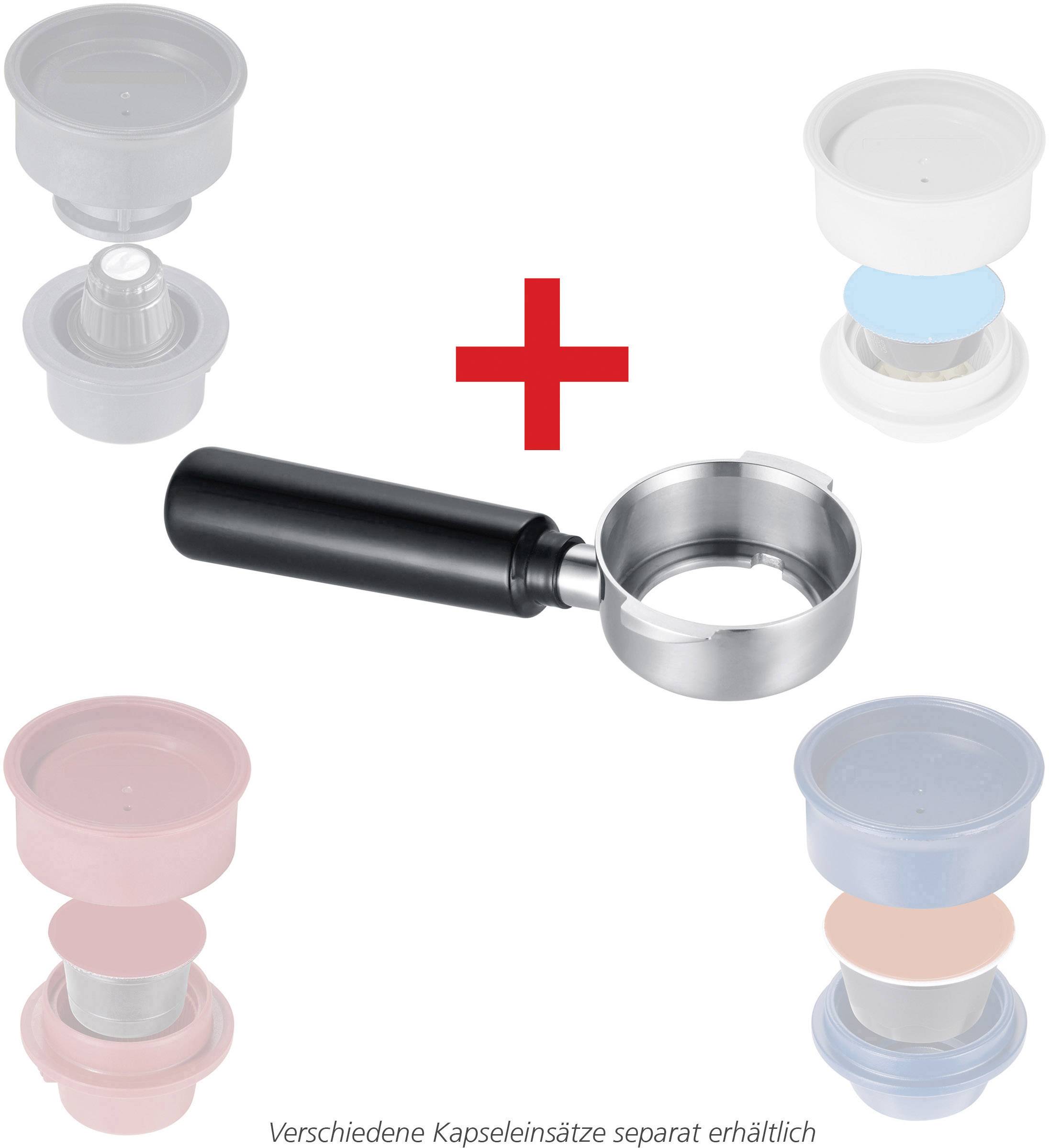 Graef ES702EU01 Espressomaschine mit Siebträger Edelstahl, Schwarz 1410W mit Druckbrühsystem, mit Milchaufschäumdüse, mit