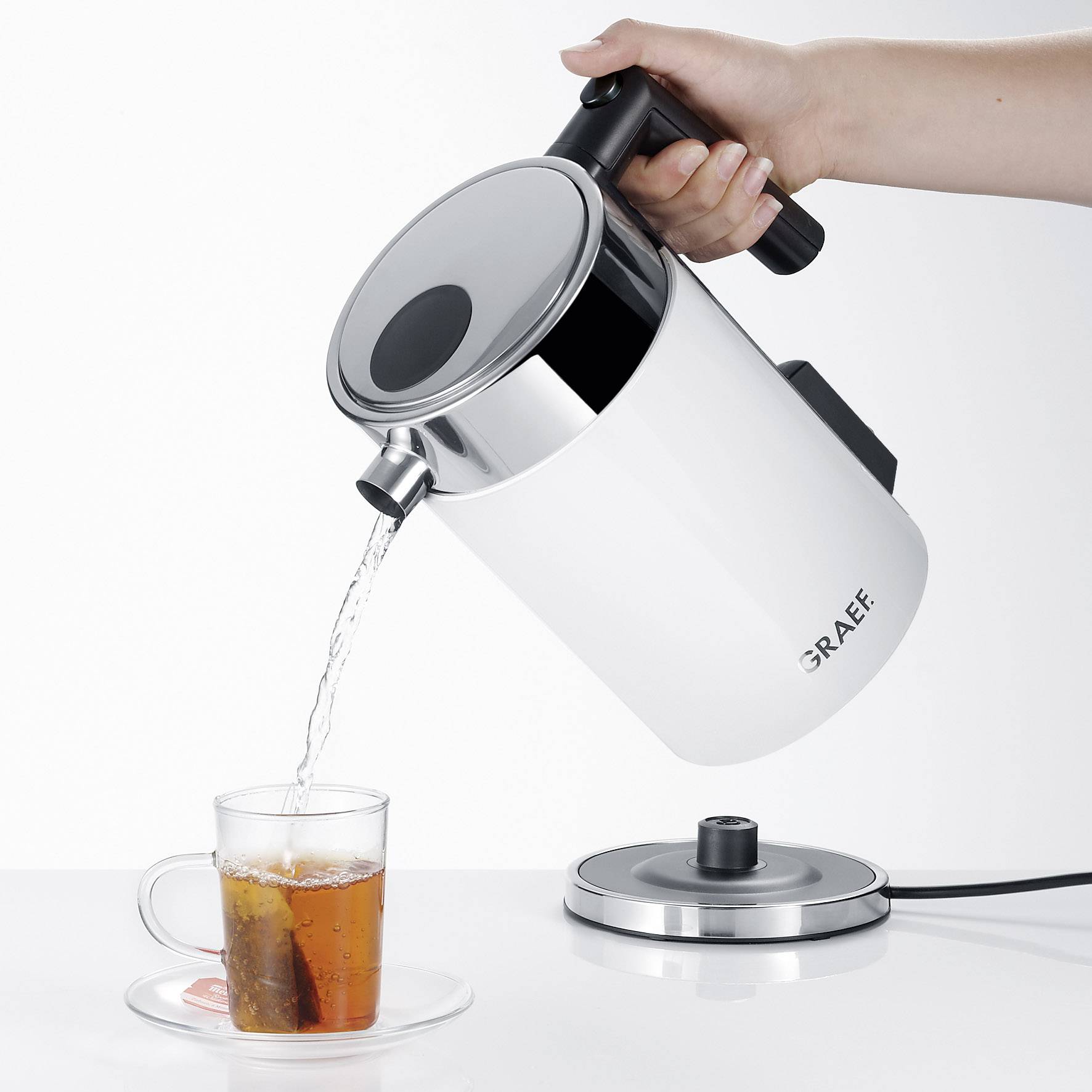 Graef WK701EU Wasserkocher Weiß, Edelstahl