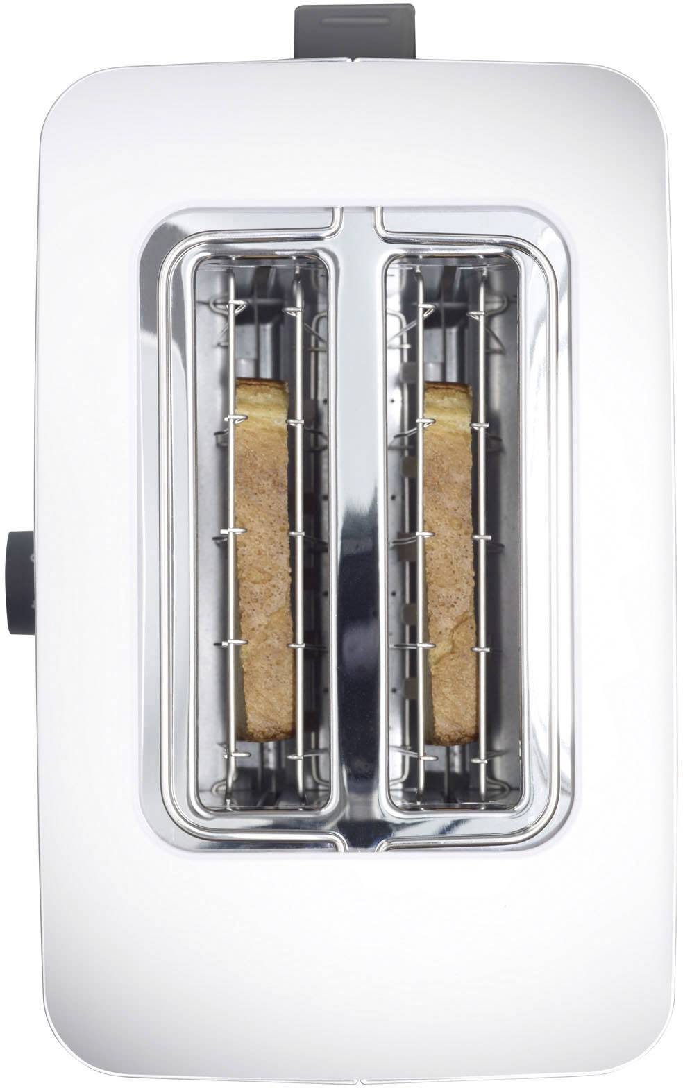 Graef TO61EU Toaster mit Brötchenaufsatz Weiß, Edelstahl