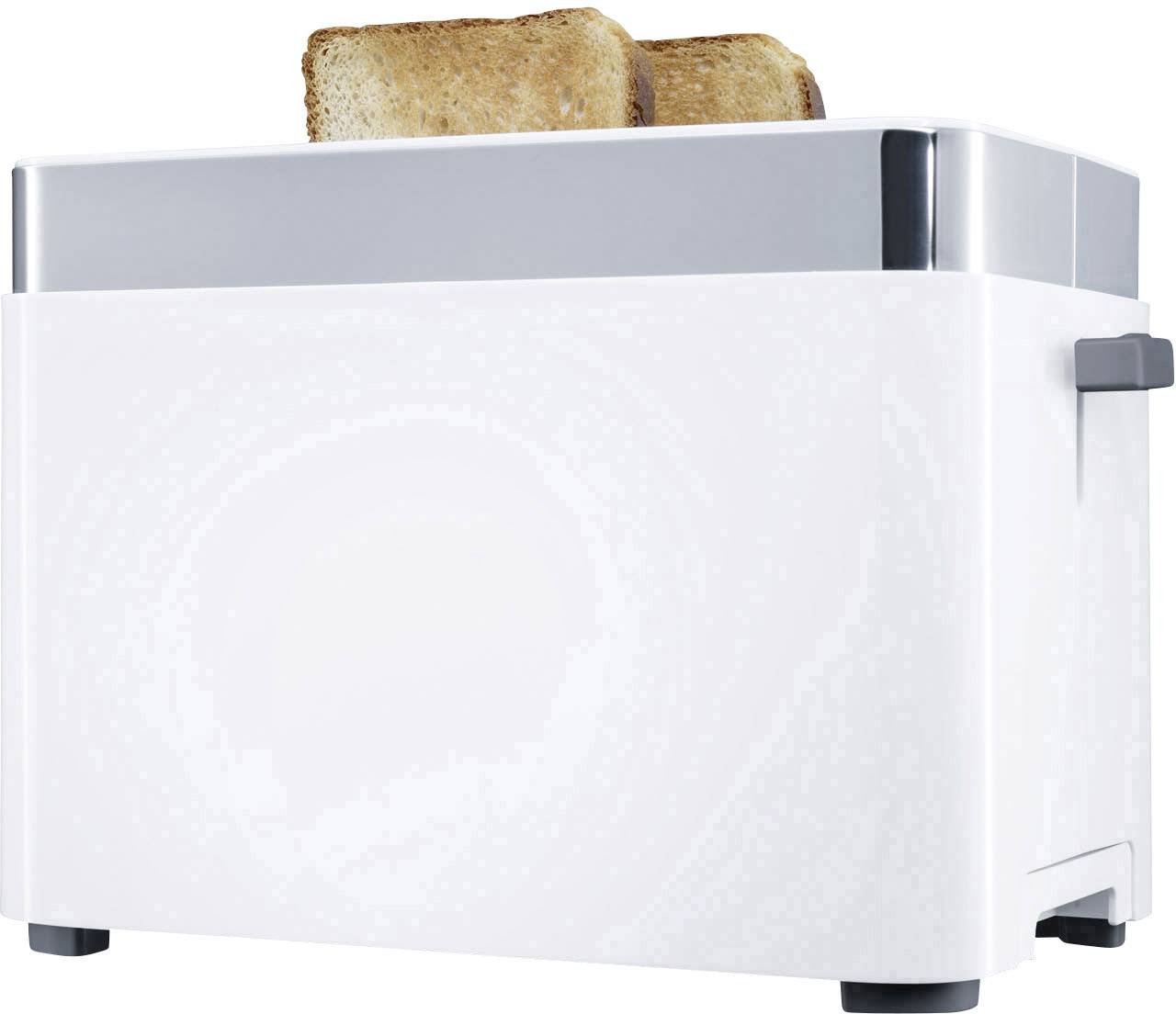 Graef TO61EU Toaster mit Brötchenaufsatz Weiß, Edelstahl
